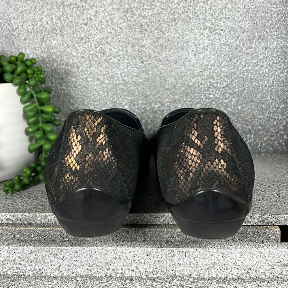 Dansko Olivia Bronze Python Leather Loafers Shoes… - image 4